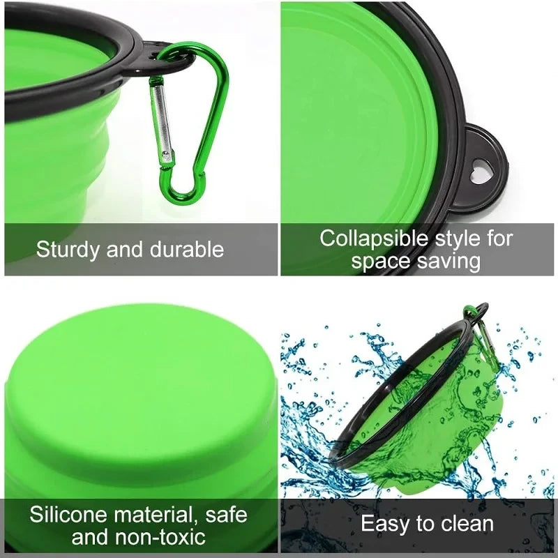 Portable Folding Silicone Pet Feeder